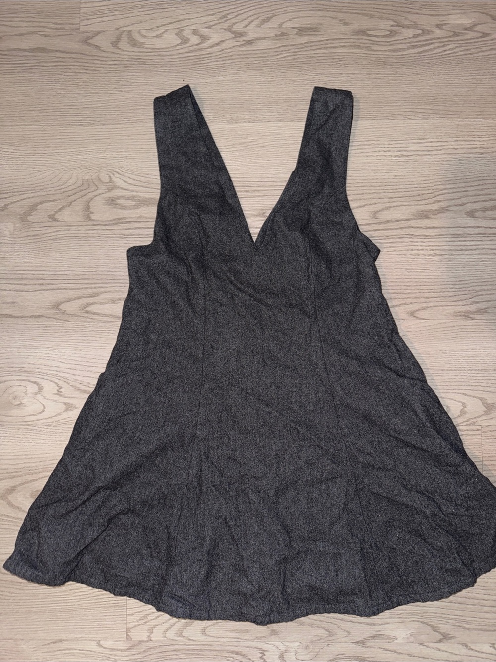 Free People Charcoal V-Neck A-Line Dress